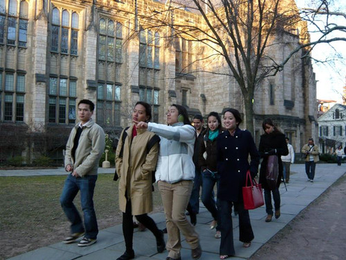 Sinh viên trường Đại học Yale, Hoa Kỳ. Ảnh: Trần Thắng. Sinh viên trường Đại học Yale, Hoa Kỳ. Ảnh: Trần Thắng.