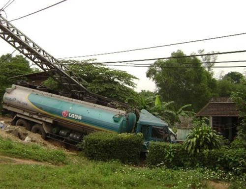 Chiếc xe bồn gây tai nạn