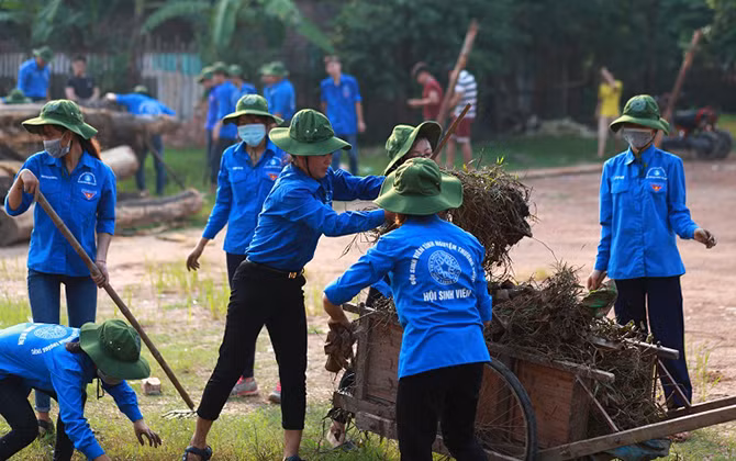 Sinh viên xây dựng nông thôn mới qua Chiến dịch Mùa hè xanh