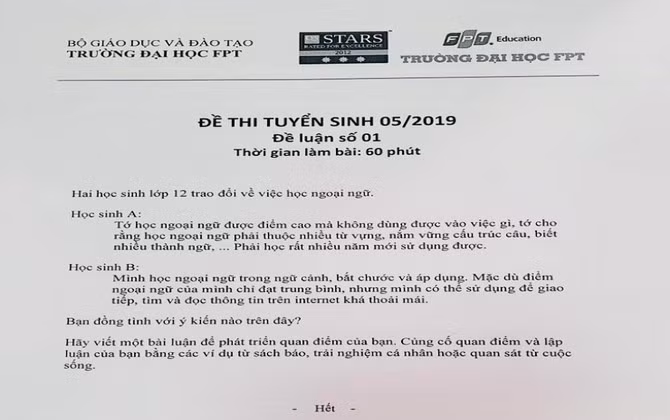Hàng ngàn thí sinh háo hức tham gia thi sơ tuyển vào trường ĐH FPT