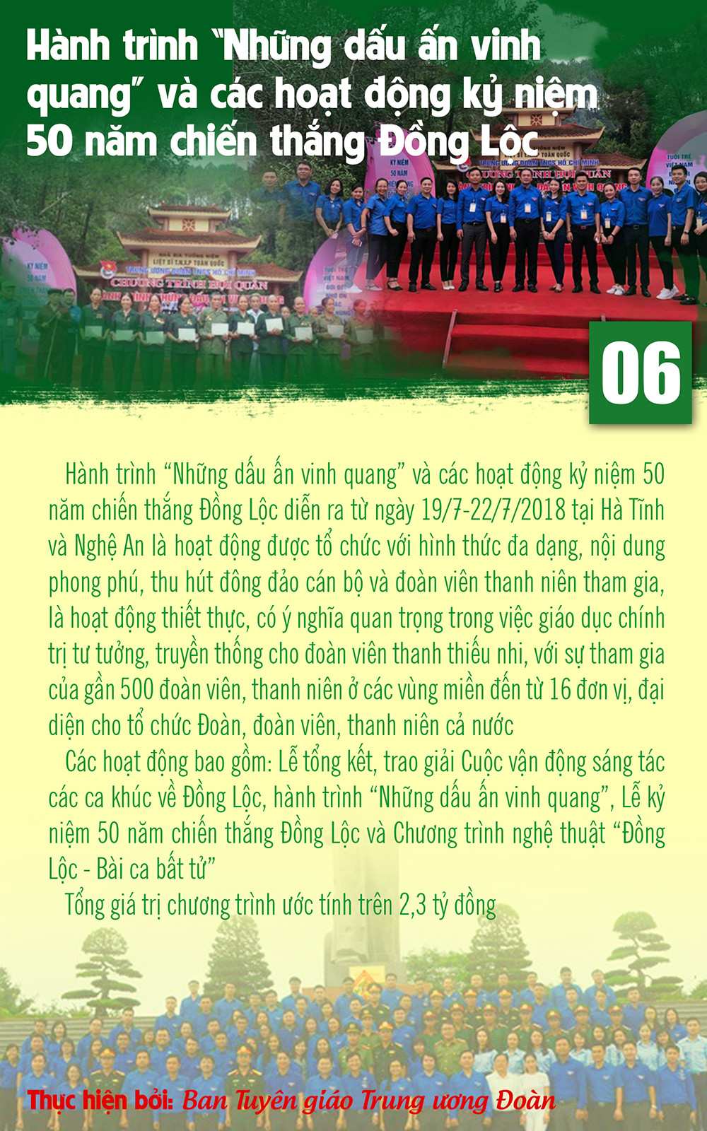 10 sự kiện, hoạt động tiêu biểu của tuổi trẻ Việt Nam năm 2018