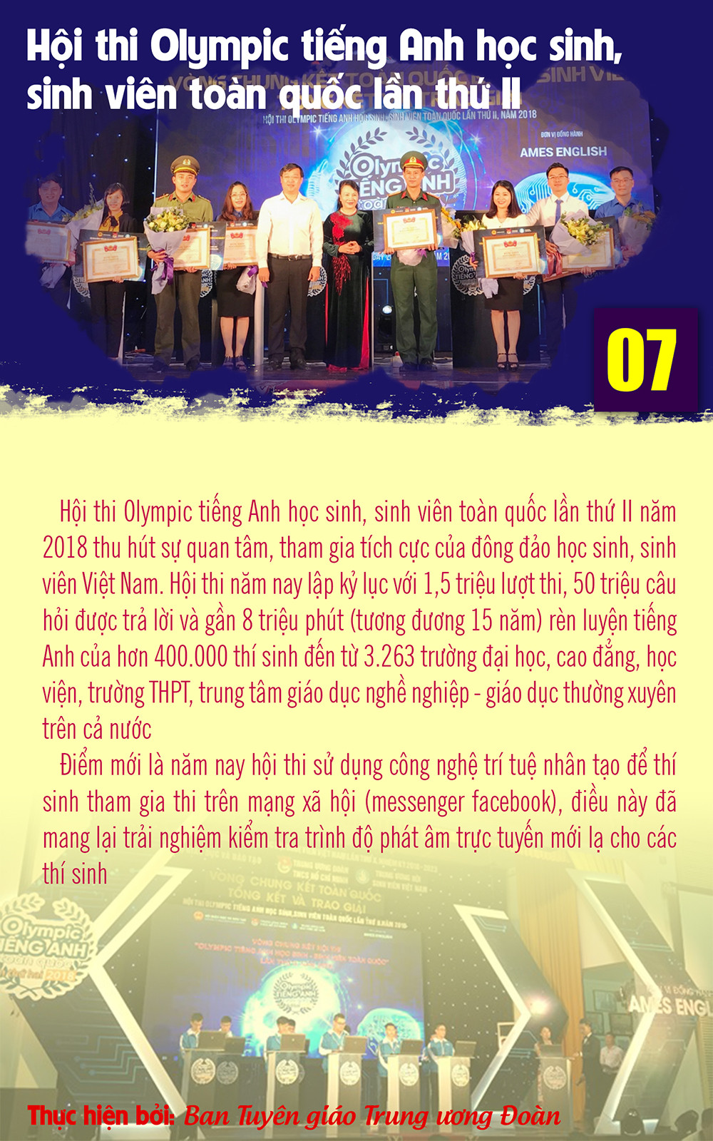 10 sự kiện, hoạt động tiêu biểu của tuổi trẻ Việt Nam năm 2018