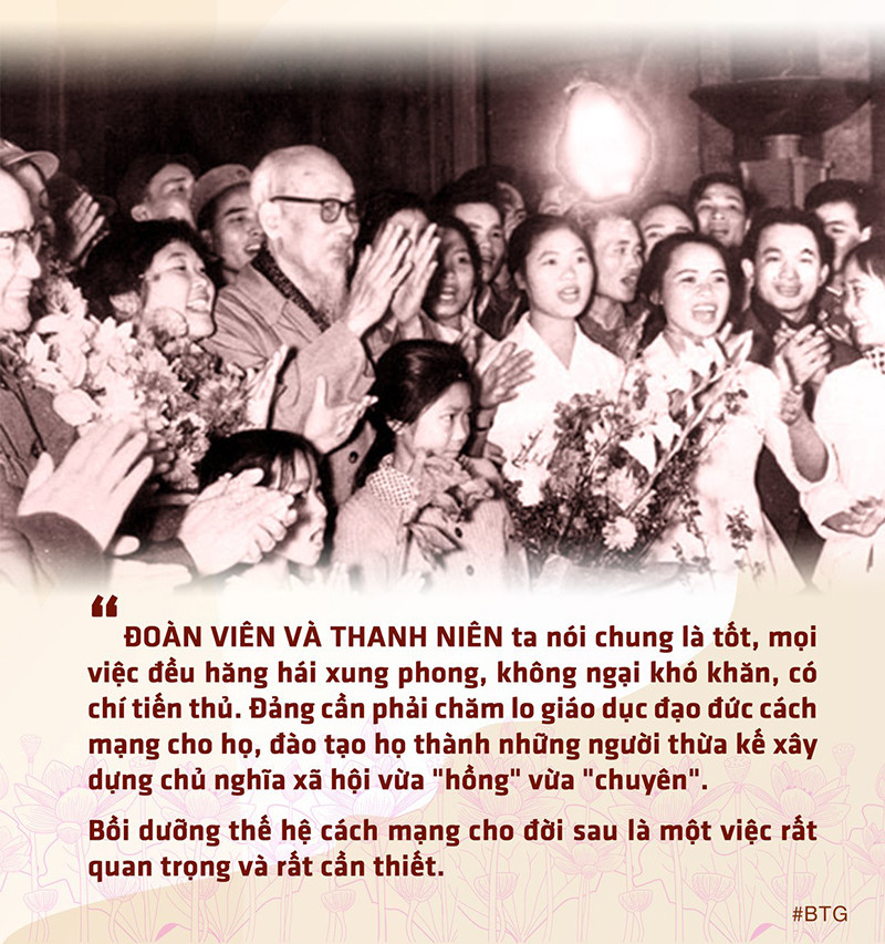 Bồi dưỡng thế hệ cách mạng cho đời sau theo Di chúc Chủ tịch Hồ Chí Minh