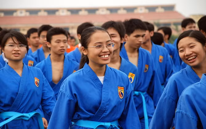 Võ đường Vovinam siêu khủng trong trường học