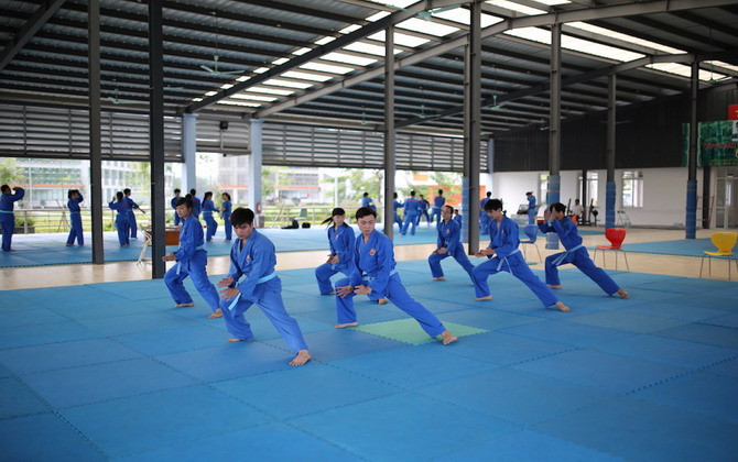 Võ đường Vovinam siêu khủng trong trường học