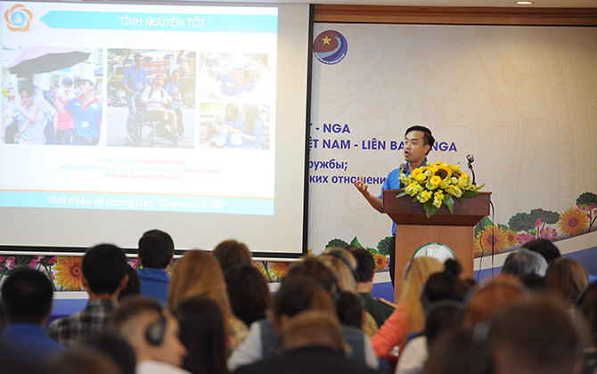 Thanh niên Việt - Nga cùng vun đắp quan hệ hữu nghị, hợp tác