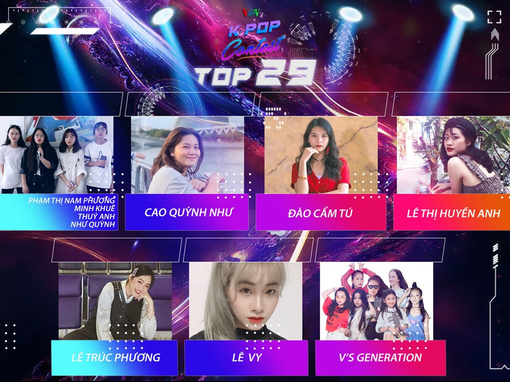 29 tiết mục xuất sắc lọt vào vòng Bán kết VOV’s Kpop Contest