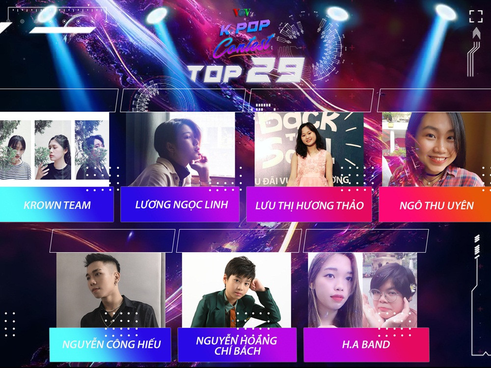 29 tiết mục xuất sắc lọt vào vòng Bán kết VOV’s Kpop Contest