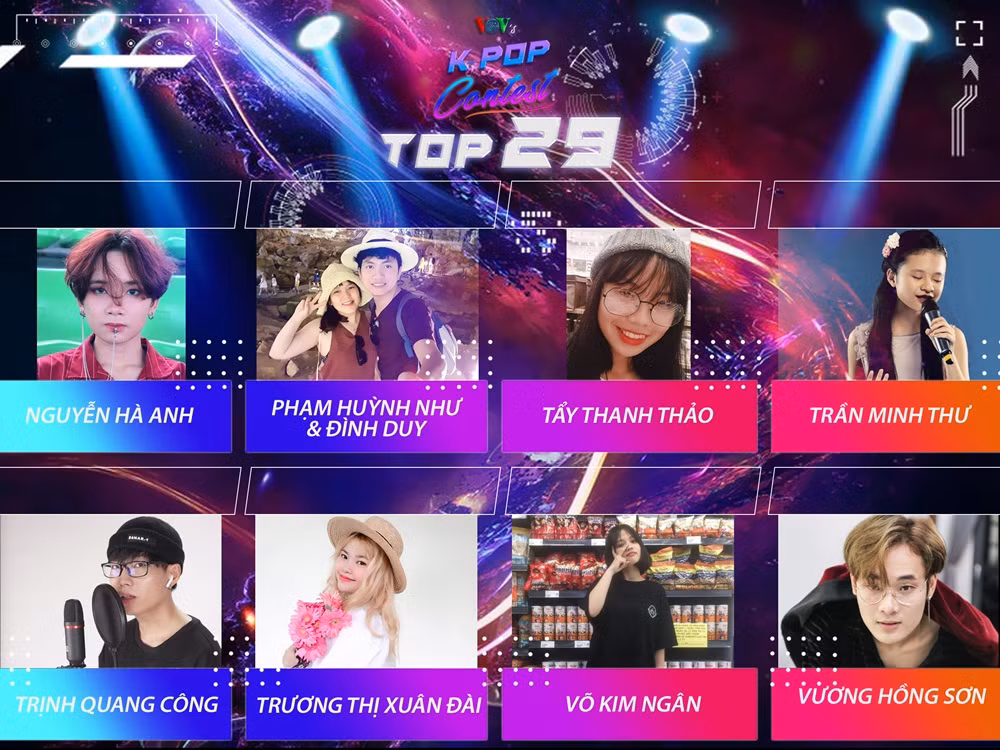 29 tiết mục xuất sắc lọt vào vòng Bán kết VOV’s Kpop Contest