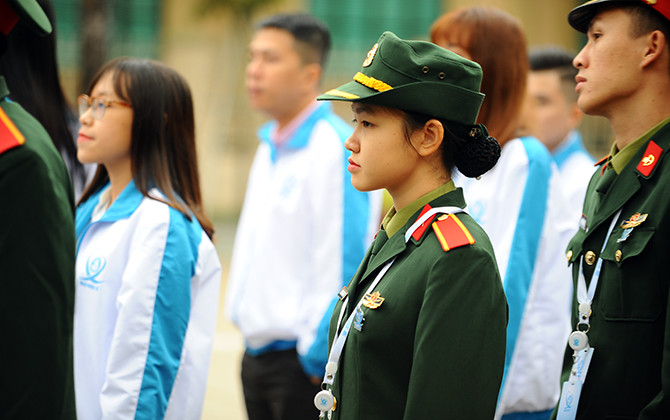 Đại biểu Sinh viên Việt Nam rạng ngời trước giời khai mạc