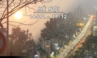 Hà Nội không mưa, âm u trời rét