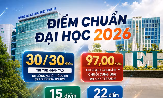 Điểm chuẩn Đại học 2026 TP.HCM: Xuất hiện ngành chạm ngưỡng 30 điểm, có trường lấy từ 15 điểm