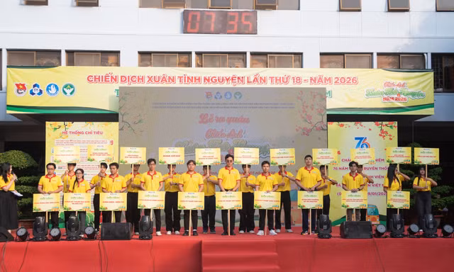 Gần 2000 sinh viên Bách Khoa - ĐHQG TP.HCM ra quân chiến dịch Xuân tình nguyện 2026