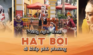 Mang nghệ thuật Hát Bội đi khắp phố phường