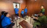 Nhóm đối tượng bị Công an bắt giữ.