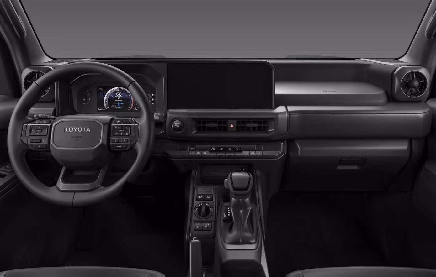 Không gian khoang lái của Land Cruiser FJ có sự tương đồng với đàn anh Land Cruiser Prado. Ảnh: Toyota.