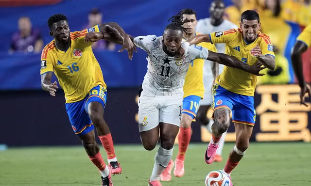 Trực tiếp Colombia vs Ghana 1-0 (H1): Vào!!! Arias ghi bàn