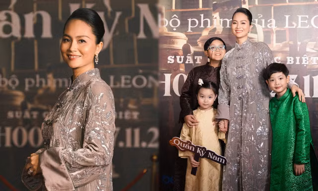 Khoảnh khắc đáng yêu của 3 nhóc tì nhà nữ diễn viên Đỗ Thị Hải Yến trên thảm đỏ 