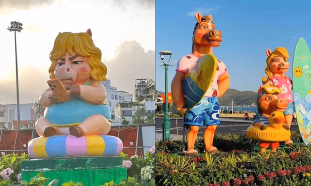 Linh vật ngựa ở Quy Nhơn gây bão mạng: Muốn nghiêm túc hay "cợt nhả" đều có!