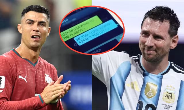 Viral lại khoảnh khắc Messi - Ronaldo nhắn tin cho nhau, dân tình hoài niệm một điều