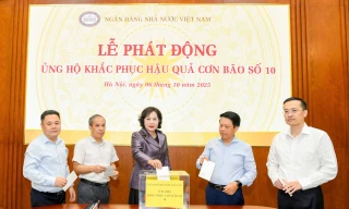 Ngân hàng Nhà nước phát động ủng hộ đồng bào khắc phục thiệt hại bão số 10 