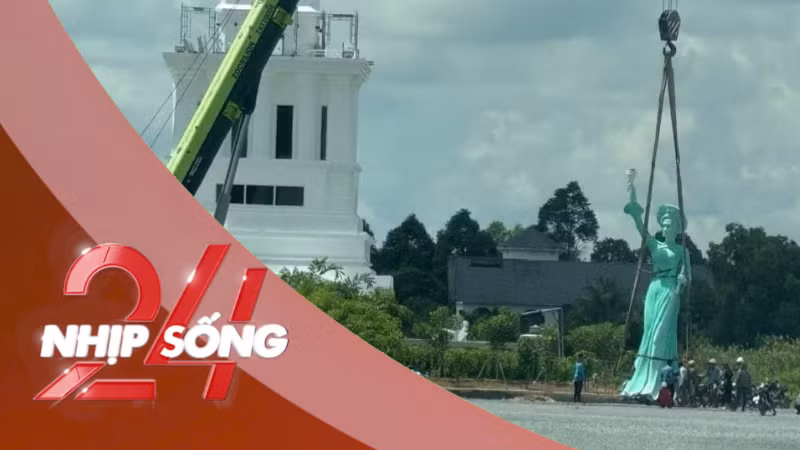 NHỊP SỐNG 24: Vụ tượng 'Nữ thần khai phóng' xây không phép, sai quy hoạch: Tự tháo dỡ vẫn bị phạt?