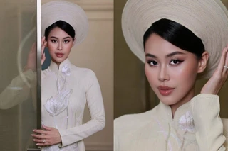 Áo dài cưới của cô dâu Tiên Nguyễn có chất liệu đặc biệt hiếm, chuẩn dâu hào môn