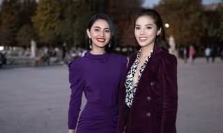 Hoa hậu Kỳ Duyên hội ngộ ngôi sao Thái Lan Mai Davika tại Paris Fashion Week