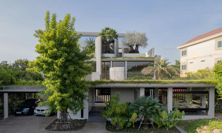 Biệt thự 3 tầng với kiến trúc mở, sống xanh giữa đô thị nhiệt đới