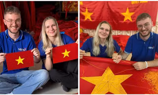 Từ giảng đường đến nơi làm ra những lá cờ Việt Nam: Trải nghiệm khó quên của sinh viên quốc tế