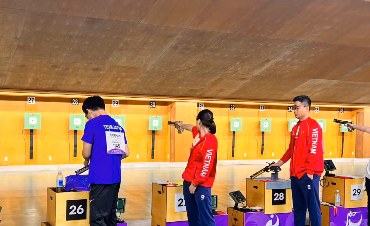 Trực tiếp Asiad 20 ngày 25/9: Trịnh Thu Vinh, Phạm Quang Huy tranh tài 10m súng ngắn hỗn hợp