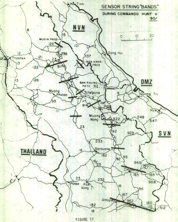 Các tuyến tác chiến điện tử của chiến dịch Command Hunt.