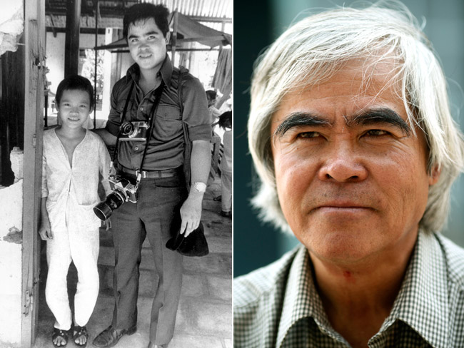 Cô bé Kim Phúc gặp ông Nick Út năm 1973. Ảnh: AP. Cô bé Kim Phúc gặp ông Nick Út năm 1973. Ảnh: AP.