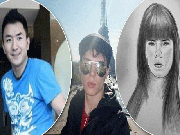 Lin Jun (trái), Luka Magnotta cải trang thành nữ (phải)