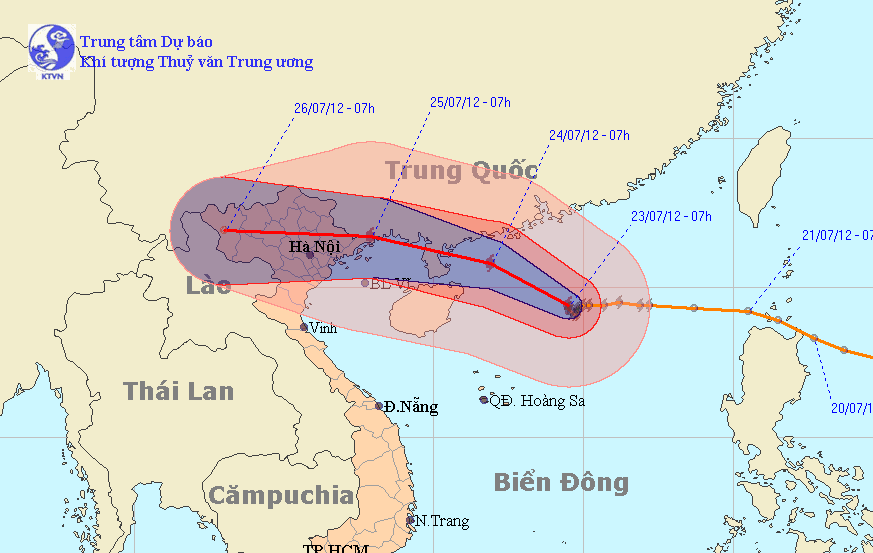 Bão số 4 dự kiến đổ bộ vào vùng Quảng Ninh - Hải Phòng