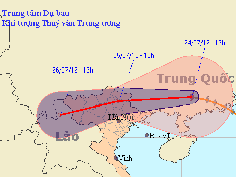 Bão số 4 gây mưa lớn ở miền Bắc
