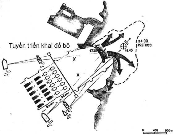 Sơ đồ đổ bộ bằng phương tiện lội nước và phát triển tấn công từ bàn đạp 