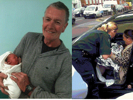 Tắc đường, bố đỡ đẻ cho con gái trong ô tô