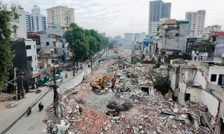 Toàn cảnh từ trên cao tuyến Hoàng Cầu - Voi Phục, 'con đường đắt nhất hành tinh' dần lộ diện