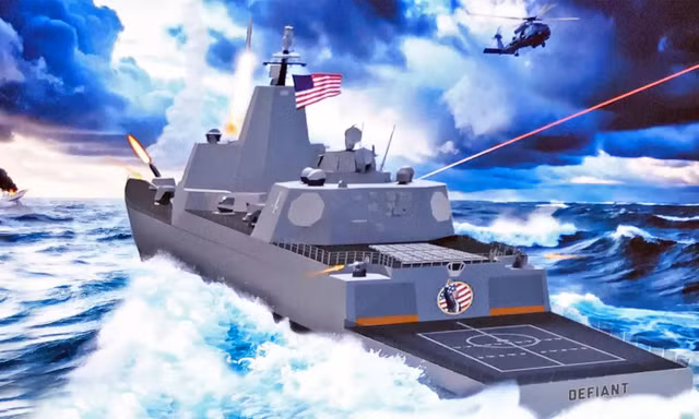 Chiến hạm lớp Trump có hệ thống vũ khí tối tân với vốn đầu tư đóng tàu ước tính lên tới 17 tỷ USD. Minh họa: US Navy.