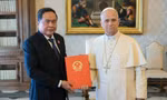 Chủ tịch Quốc hội Trần Thanh Mẫn hội kiến Giáo hoàng Tòa thánh Vatican Leo XIV