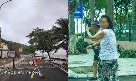 Du khách Hà Nội rủ nhau xuống Đồ Sơn (Hải Phòng) "xem bão" số 3, bất chấp cảnh báo