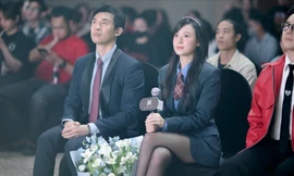 Midu được ông xã Minh Đạt tháp tùng trong buổi ra mắt phim đầu tay 