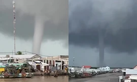 Vòi rồng cao trăm mét xuất hiện trên biển ở Cà Mau, vì sao có hiện tượng này?