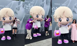 Concert Baekhyun tại Hà Nội: Eri Việt diện đồ tím - hồng, check-in cùng mascot “Bắc Kiên”