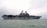 Tàu USS Tripoli của Hải quân Mỹ trên biển Đà Nẵng Ảnh: Nguyễn Thành