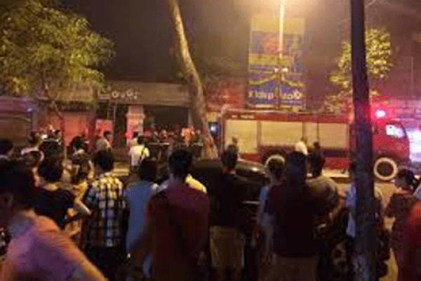 Hiện trường vụ cháy tại quán đồ nướng Hàn Quốc, trên phố Hai Bà Trưng 