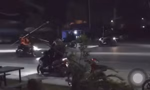 Nhóm quái xế Hải Phòng mang mặt nạ sang Quảng Ninh hỗn chiến
