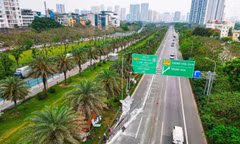 Tổ chức lại giao thông Đại lộ Thăng Long để sửa chữa