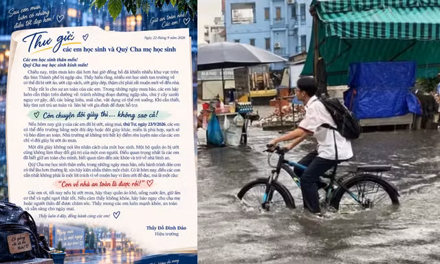 TP.HCM: Lá thư ấm áp giữa những ngày mưa từ thầy Hiệu trưởng gửi đến học trò